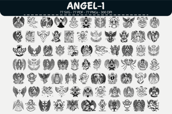 Angel Clipart Bundle: 77 Designs for Every Project