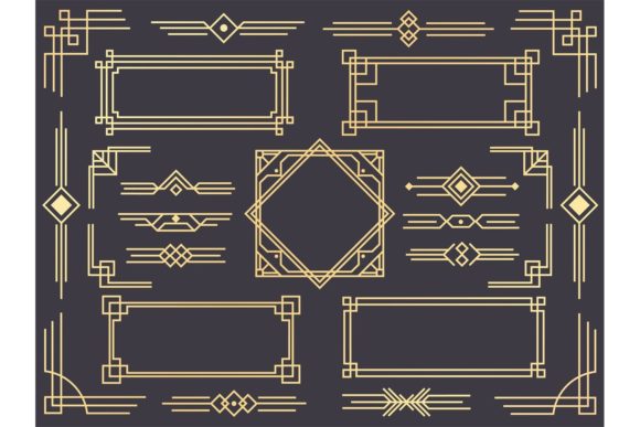 Art Deco Line Border: Elevate Your Design with Geometric Elegance