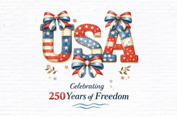 Celebrating 250 Years: USA 250 PNG Patriotic Clipart