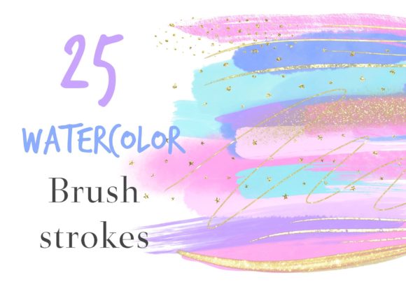 Elevate Your Designs with Watercolor Brush Strokes Clipart