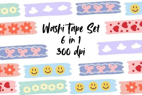 Elevate Your Digital Aesthetic with the Washi Tapes Set