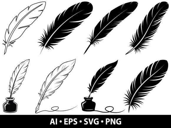 Feather SVG Bundle: Versatile Vectors for Creative Projects