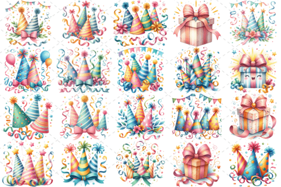 PartyJoy Watercolor Celebration Bundle: Festive Design Made Easy