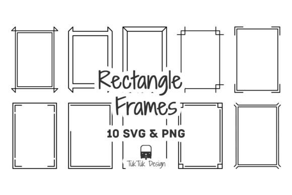 Rectangle Frames Border SVG & PNG: Vintage Doodle Design Assets