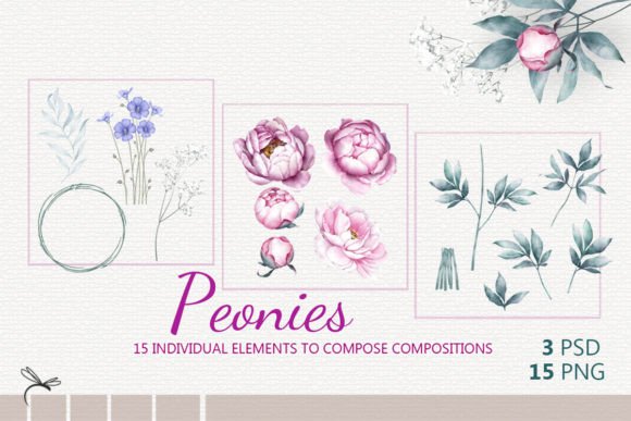 Set of Watercolor Floral Illustrations: Elevate Your Creative Projects
