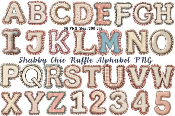 Shabby Chic Ruffle Alphabet: Crafting Cozy, Whimsical Designs