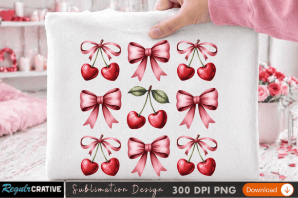 Sublimation Cherry Bow Designs PNG: A Sweet Addition to Your Creative Toolkit
