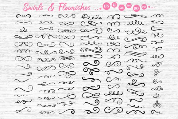 Swirls and Flourishes Clipart: Elegant Design Elements for Every Project