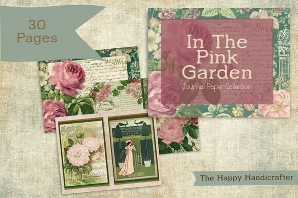 The Soft Romance of Pink Garden Floral Journal Papers