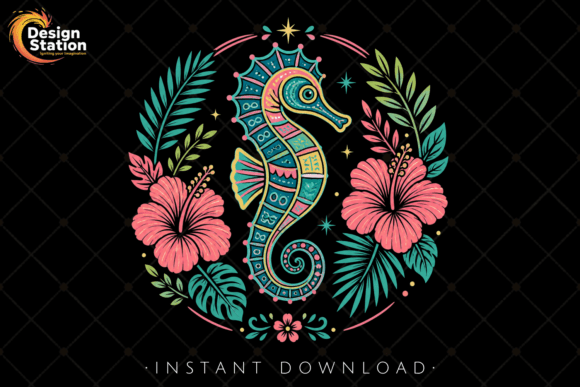 Tropical Boho Seahorse Floral PNG: A Designer's Guide