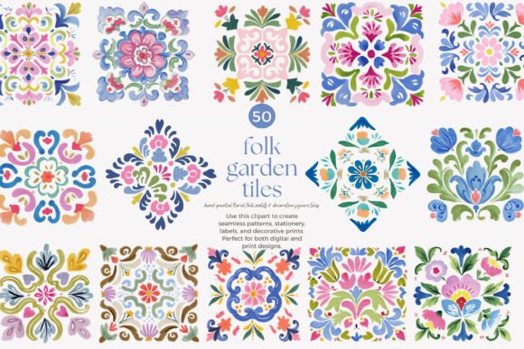 Unlocking Creative Potential with Folk Garden Watercolor Tiles